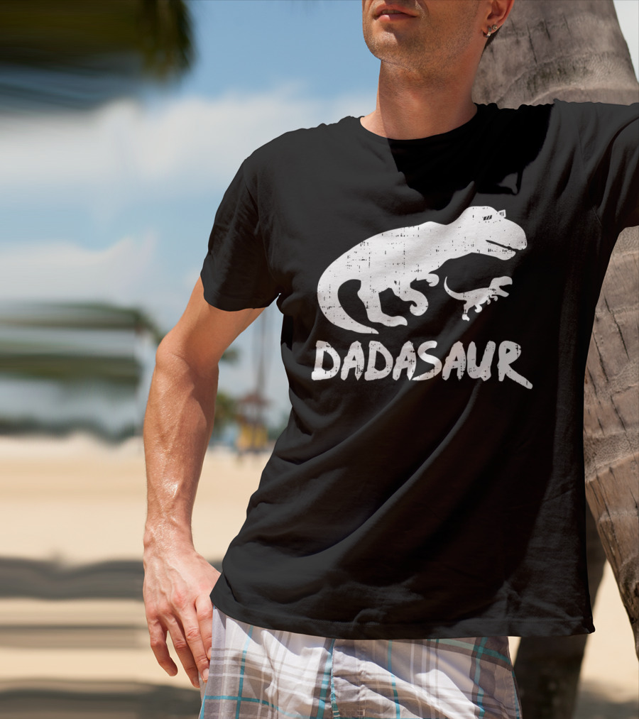 Dadasaur Funny TRex Dinosaur Dad Dadasaurus T-Shirt