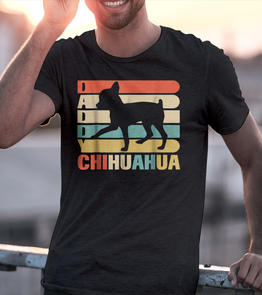 Daddy Chihuahua Vintage Love Dog80 Retro T-Shirt