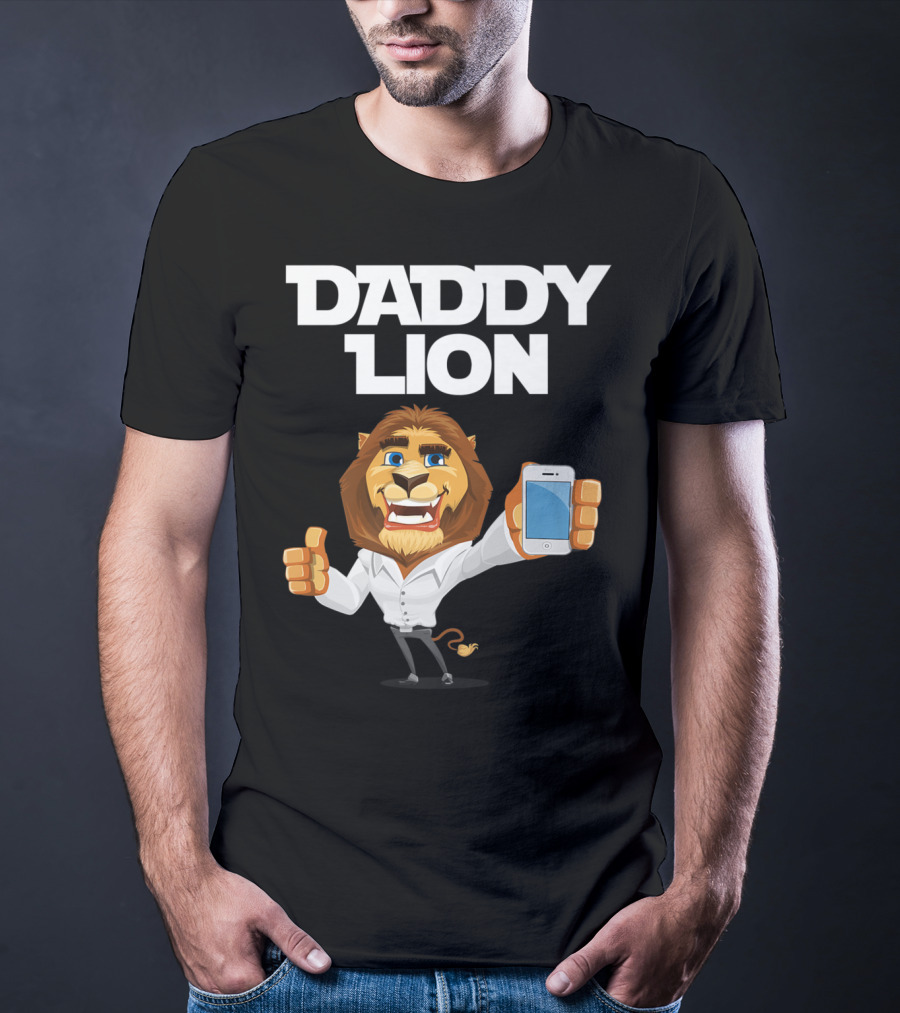 Daddy Lion Daddy Dad Lion Thumbs Up Smartphone T-Shirt