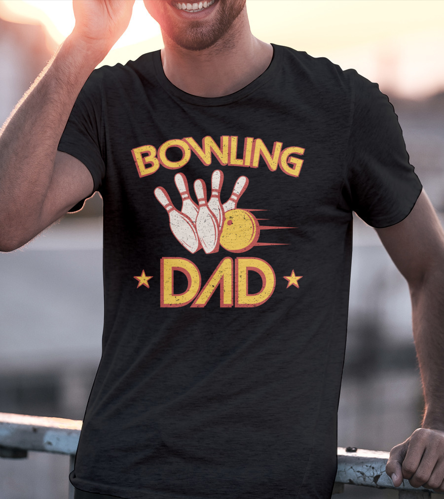 Bowling Dad Vintage Pins Ball86 T-Shirt