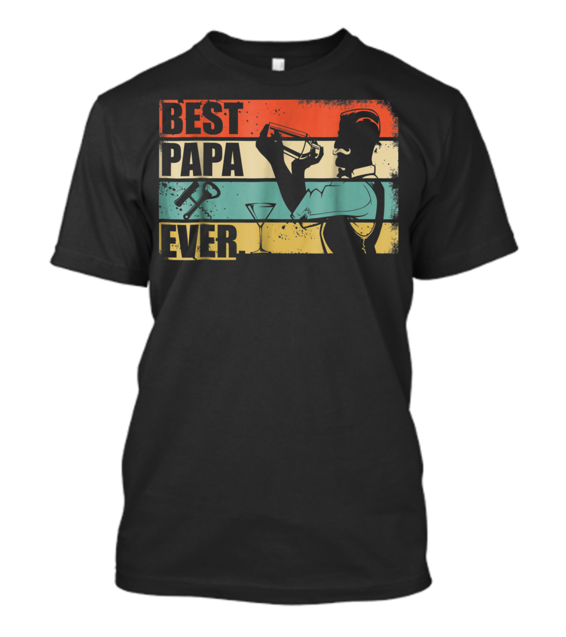 BEST PAPA BARTENDER EVER VINTAGE STYLE 35 T-Shirt