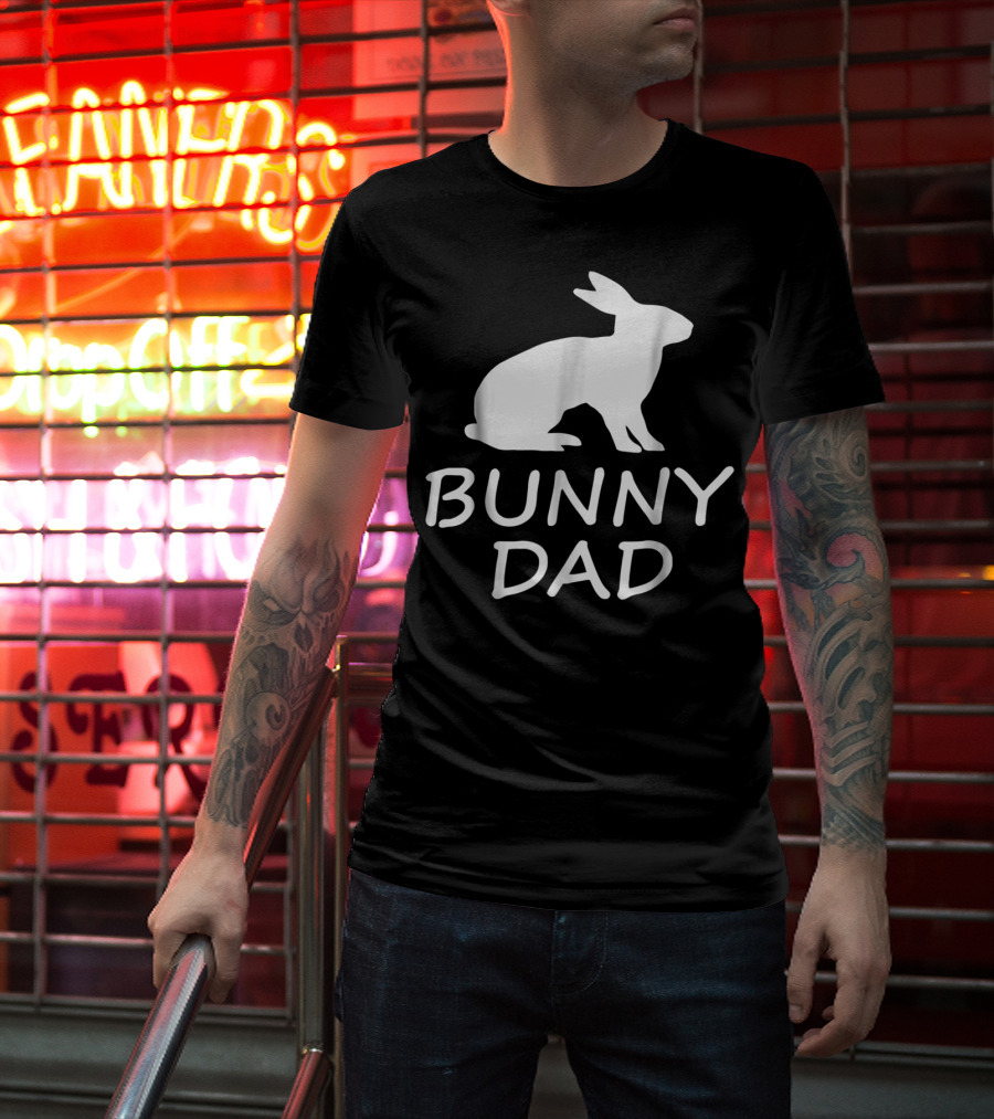 Bunny Dad Rabbit Silhouette Father's Humor Dy54 T-Shirt