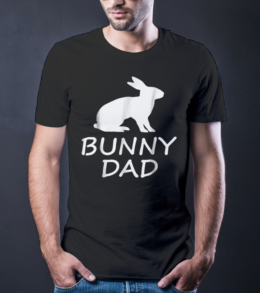 Bunny Dad Rabbit Silhouette Father's Humor Dy54 T-Shirt