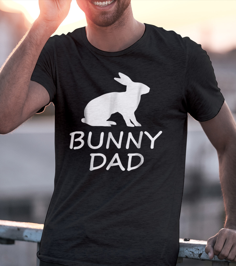 Bunny Dad Rabbit Silhouette Father's Humor Dy54 T-Shirt