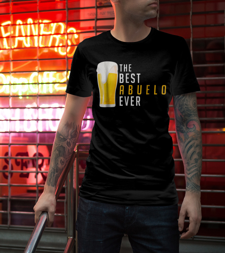 The Best Abuelo Ever Beer Glass T-Shirt