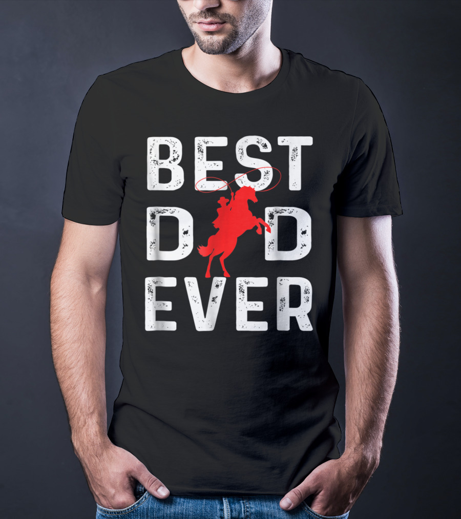 Best Dad Ever Cowboy Rider Iconic T-Shirt