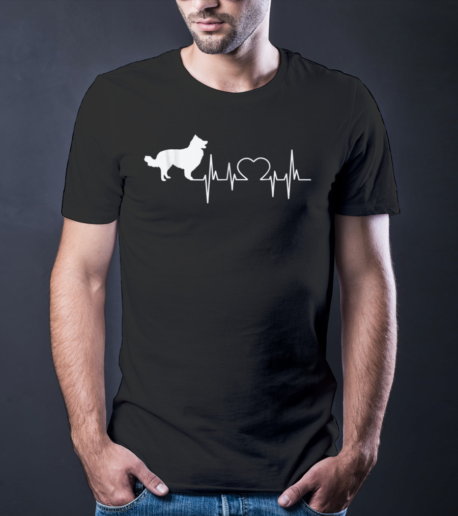Border Collie Heartbeat Pulse T-Shirt
