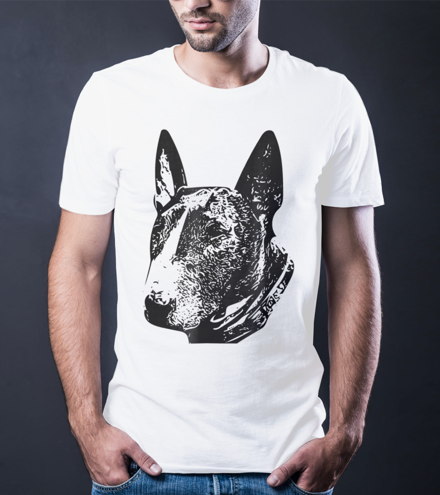 Brindle Bull Terrier Dog Mom Or Dad Head T-Shirt