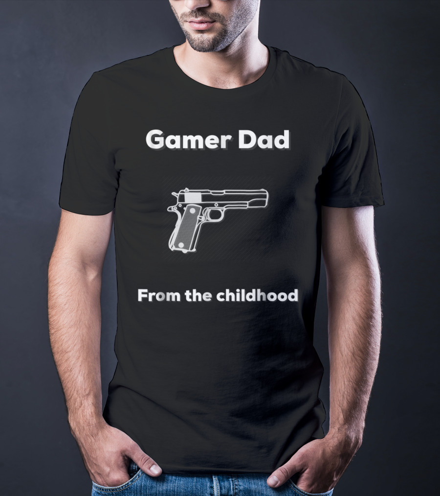 Gamer Dad From The Childhood Vintage Gun T-Shirt