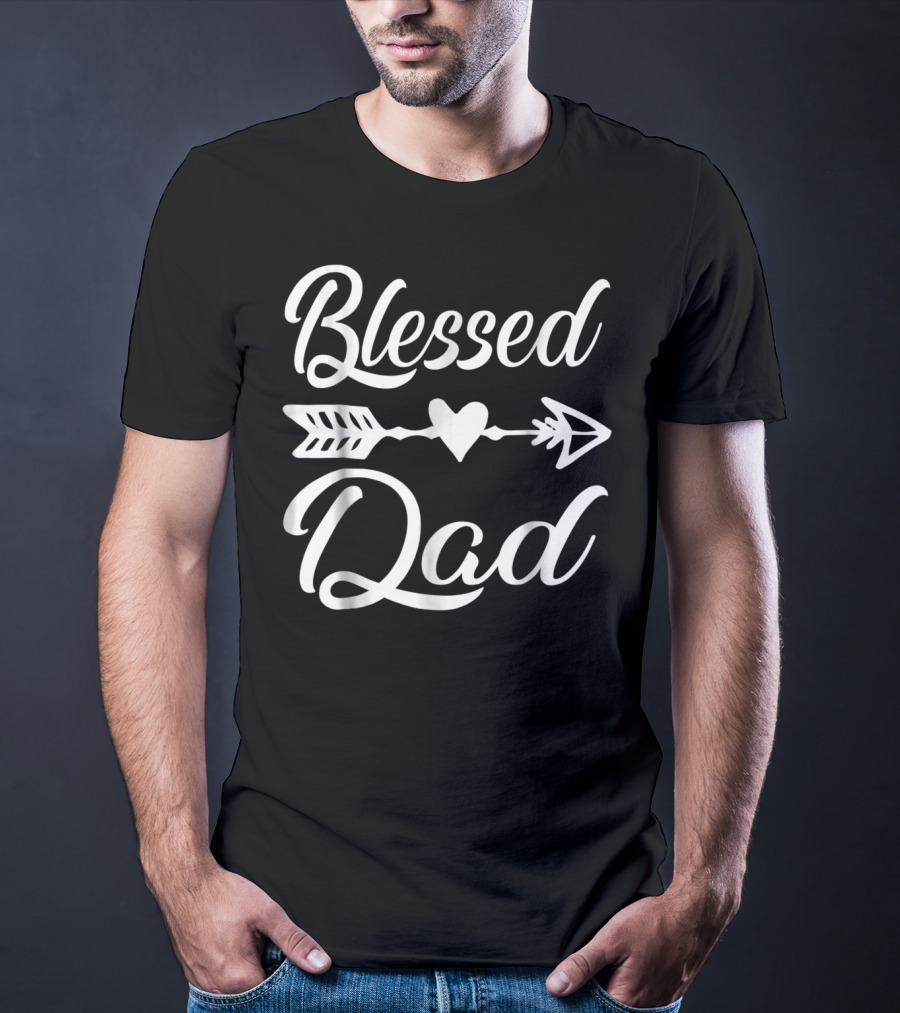 Blessed Dad Heart Arrow Thanksgiving86 T-Shirt