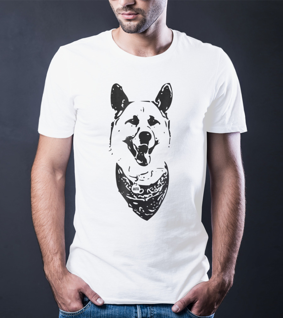 Akita Inu Dog Mom Or Dad Bandana T-Shirt