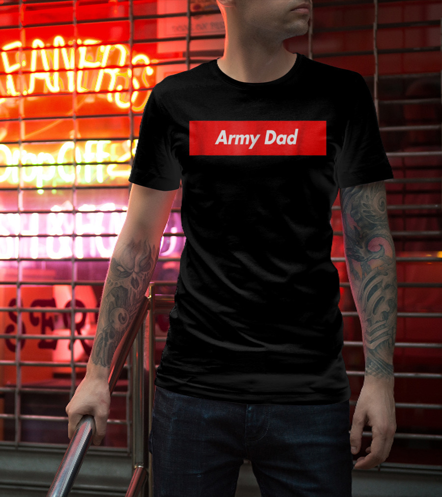 Army Dad Red Box T-Shirt