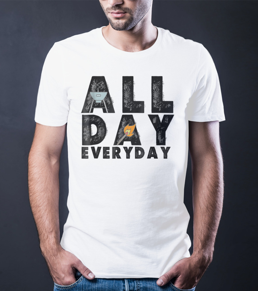 BBQ All Day Everyday Grilling Dad Husband Vintage60 Iconic Grill T-Shirt