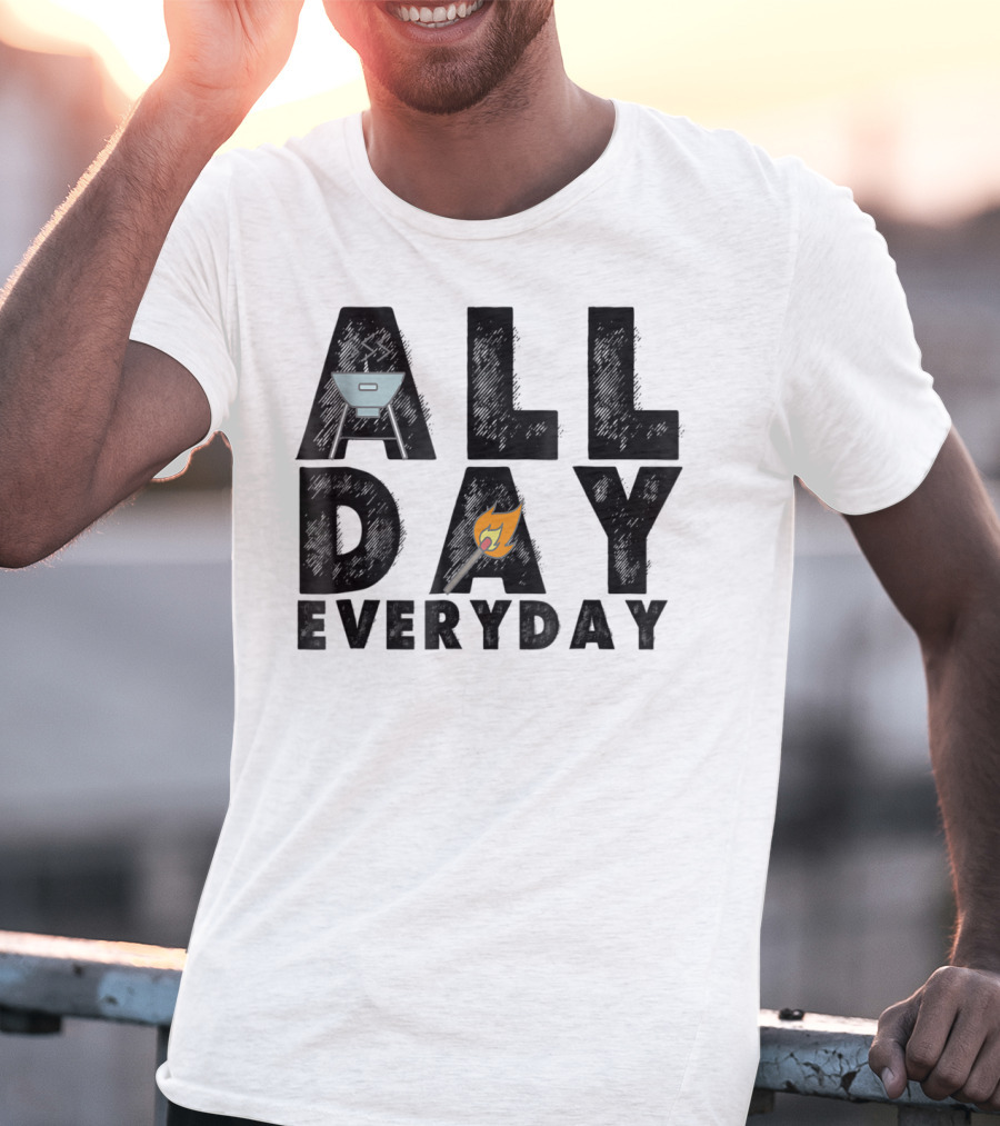 BBQ All Day Everyday Grilling Dad Husband Vintage60 Iconic Grill T-Shirt