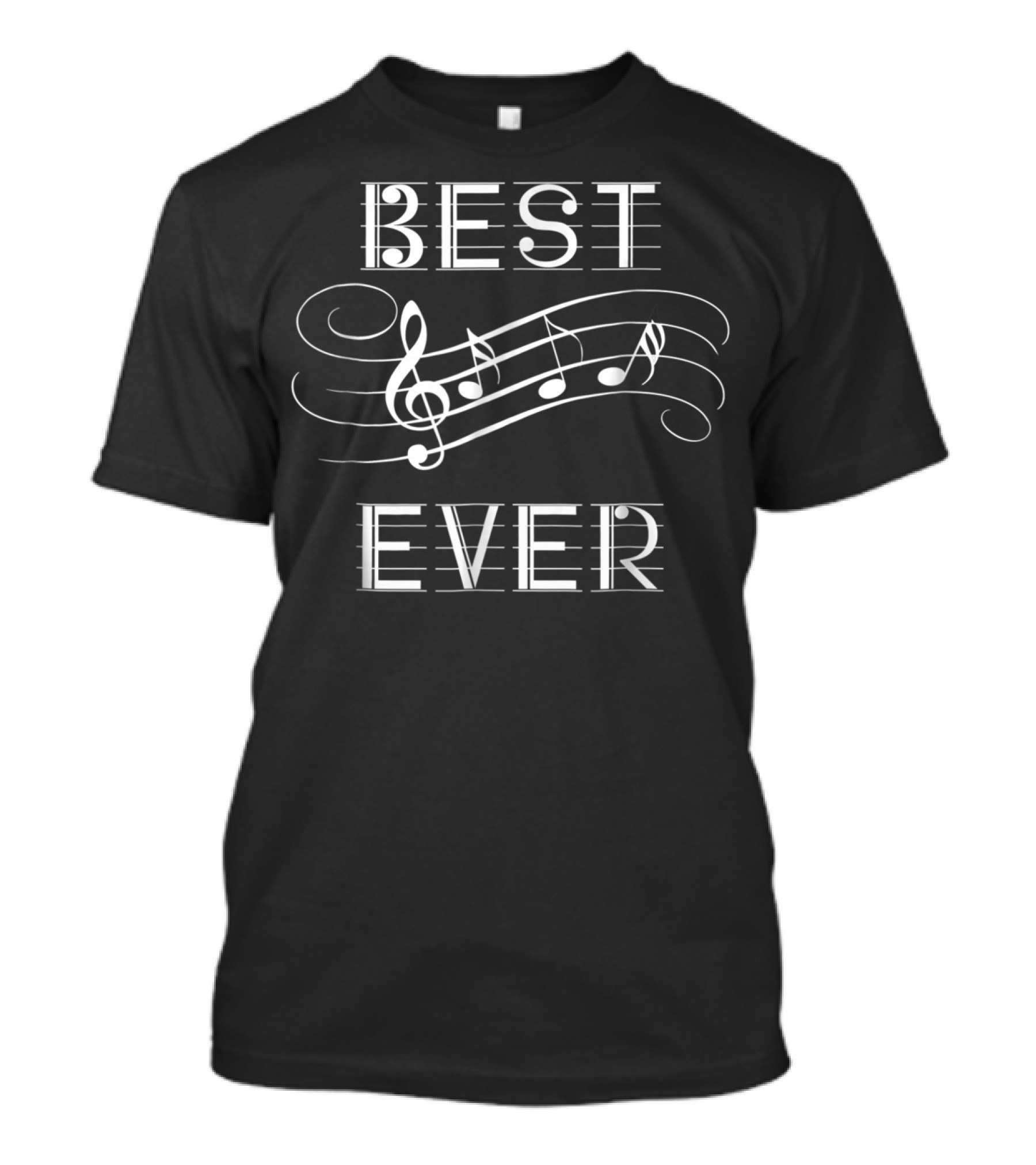 BEST DAD EVER Musical Notes T-Shirt