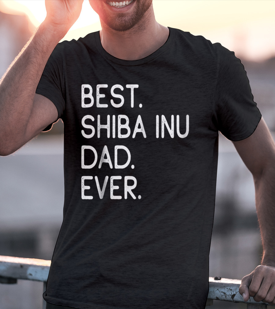 Best Shiba Inu Dad Ever Proud Master Lover Holidays50 T-Shirt