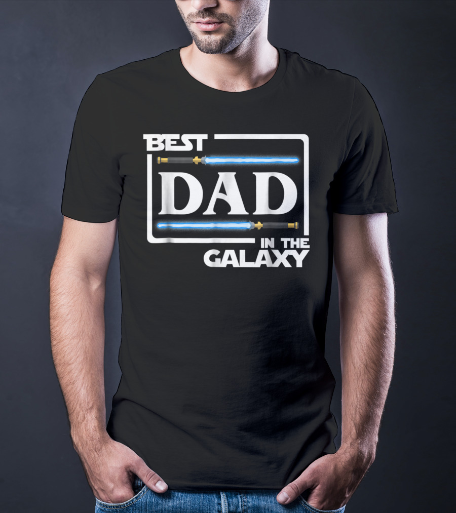 Best Dad In The Galaxy Lightsaber T-Shirt