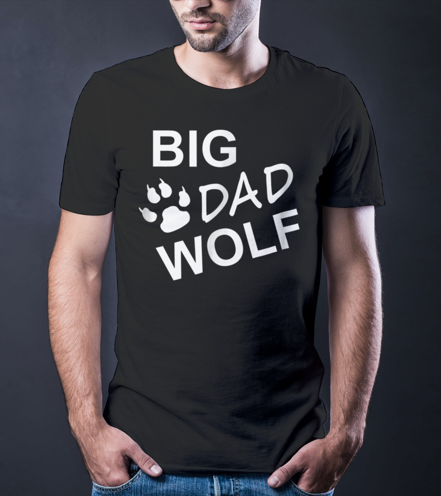 BIG DAD WOLF Paw Prints T-Shirt