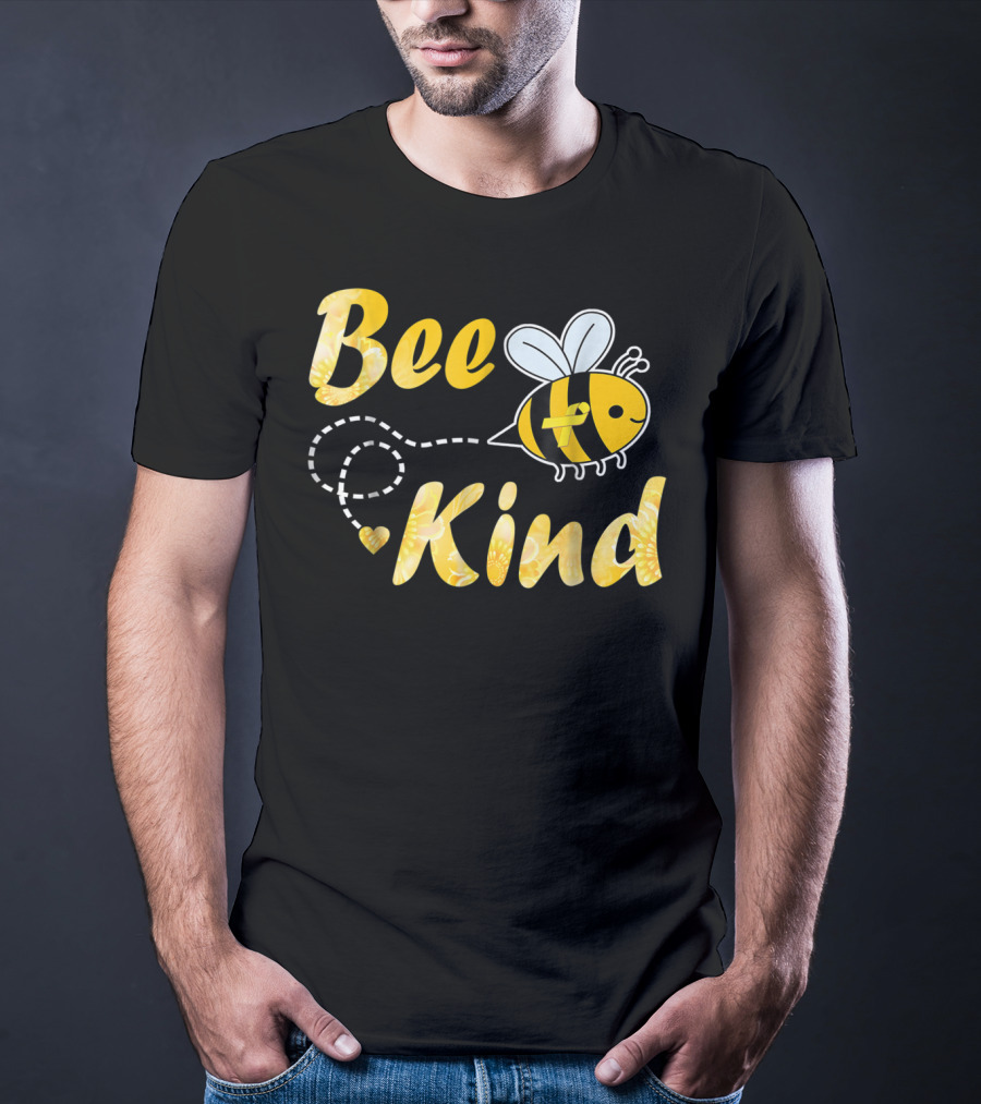 Bee Kind Childhood Cancer Gold Ribbon Warrior64 T-Shirt