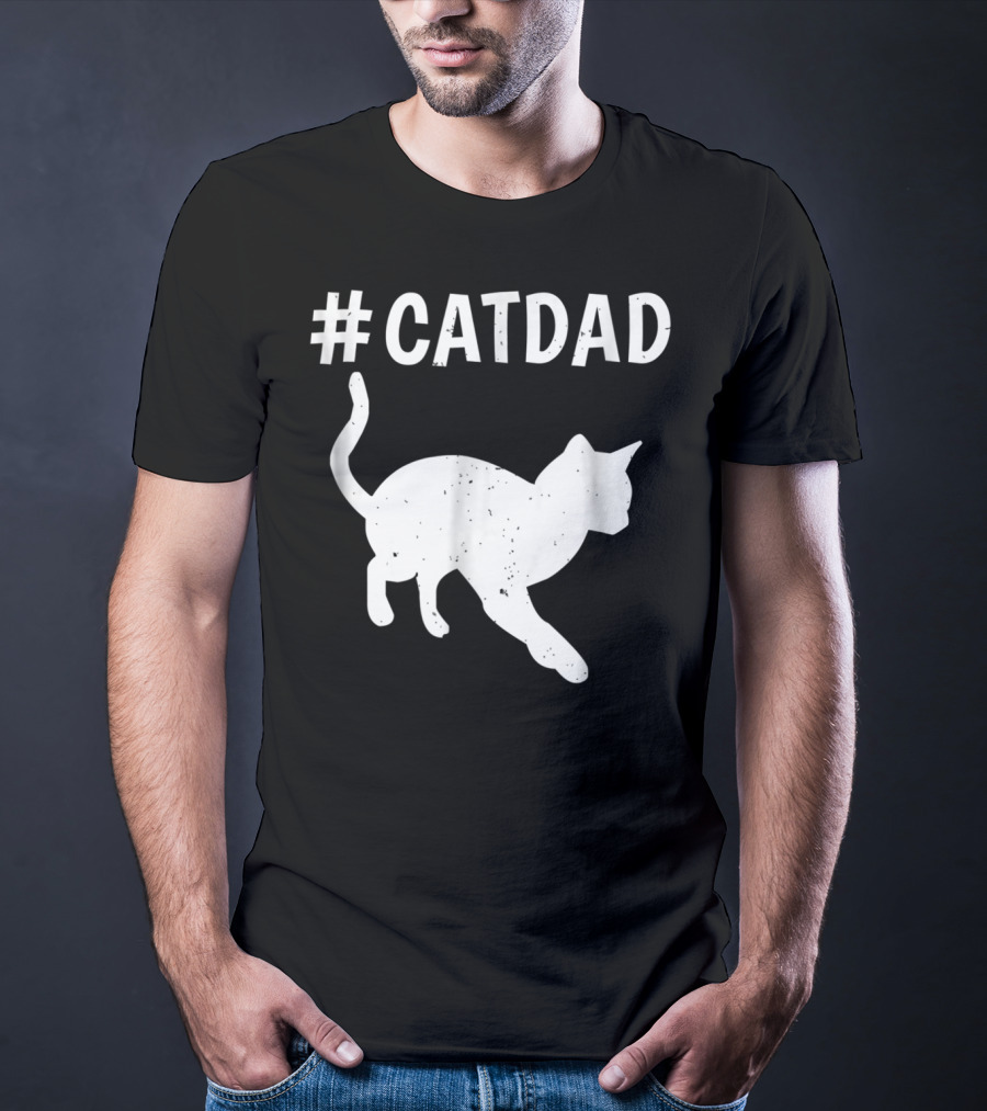 CatDad Hashtag Cat Dad For Cat Owner86 T-Shirt