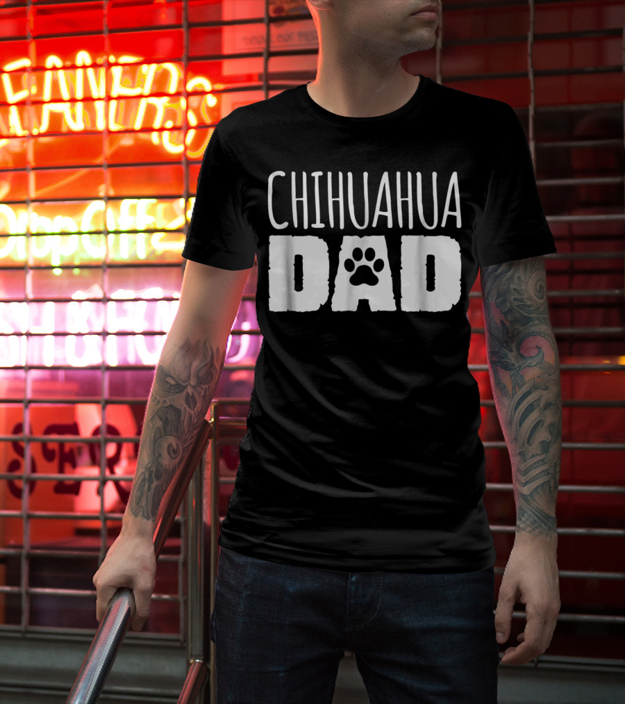 Chihuahua Dad Paw Prints T-Shirt