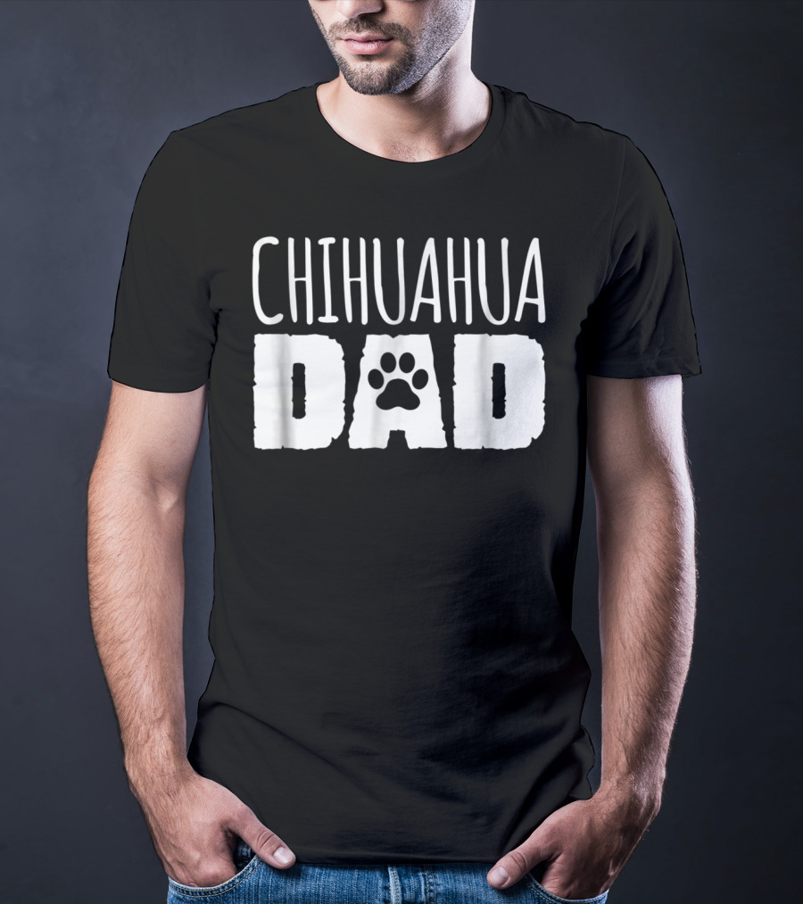 Chihuahua Dad Paw Prints T-Shirt