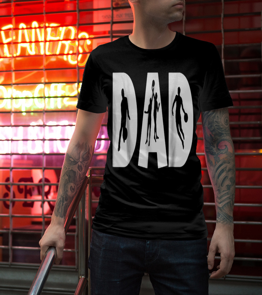 Basketball Dad Silhouette Sports Enthusiast Father's T-Shirt