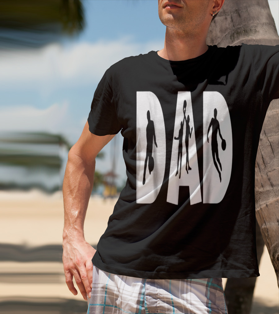 Basketball Dad Silhouette Sports Enthusiast Father's T-Shirt