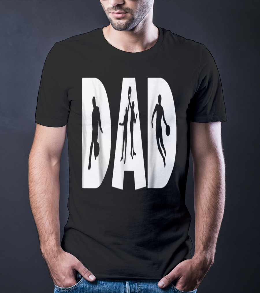 Basketball Dad Silhouette Sports Enthusiast Father's T-Shirt