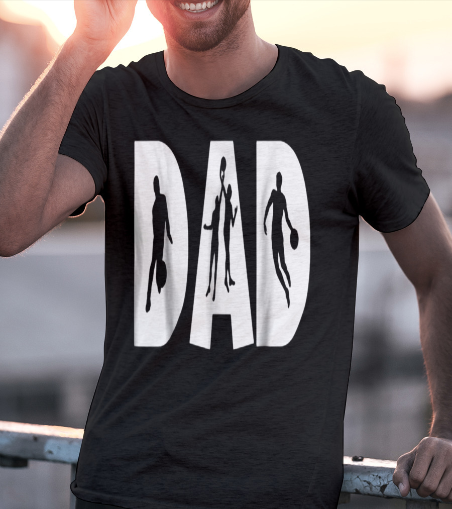 Basketball Dad Silhouette Sports Enthusiast Father's T-Shirt