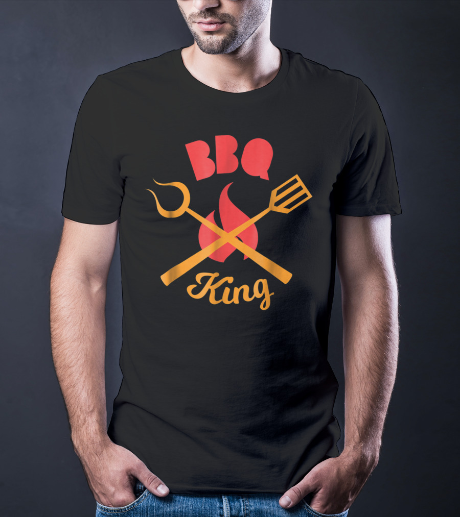 BBQ King Hot Grilled Tools Flame Barbecue T-Shirt