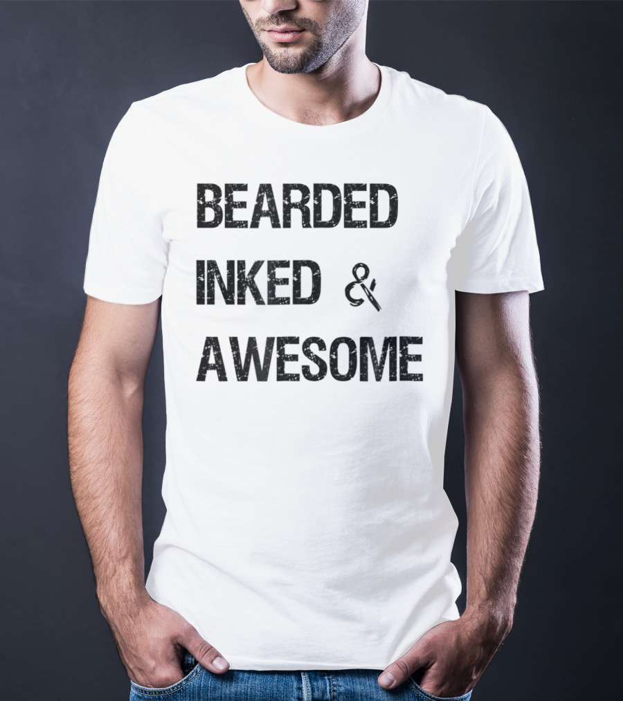 Bearded Inked And Awesome Christmas Husbands18 T-Shirt