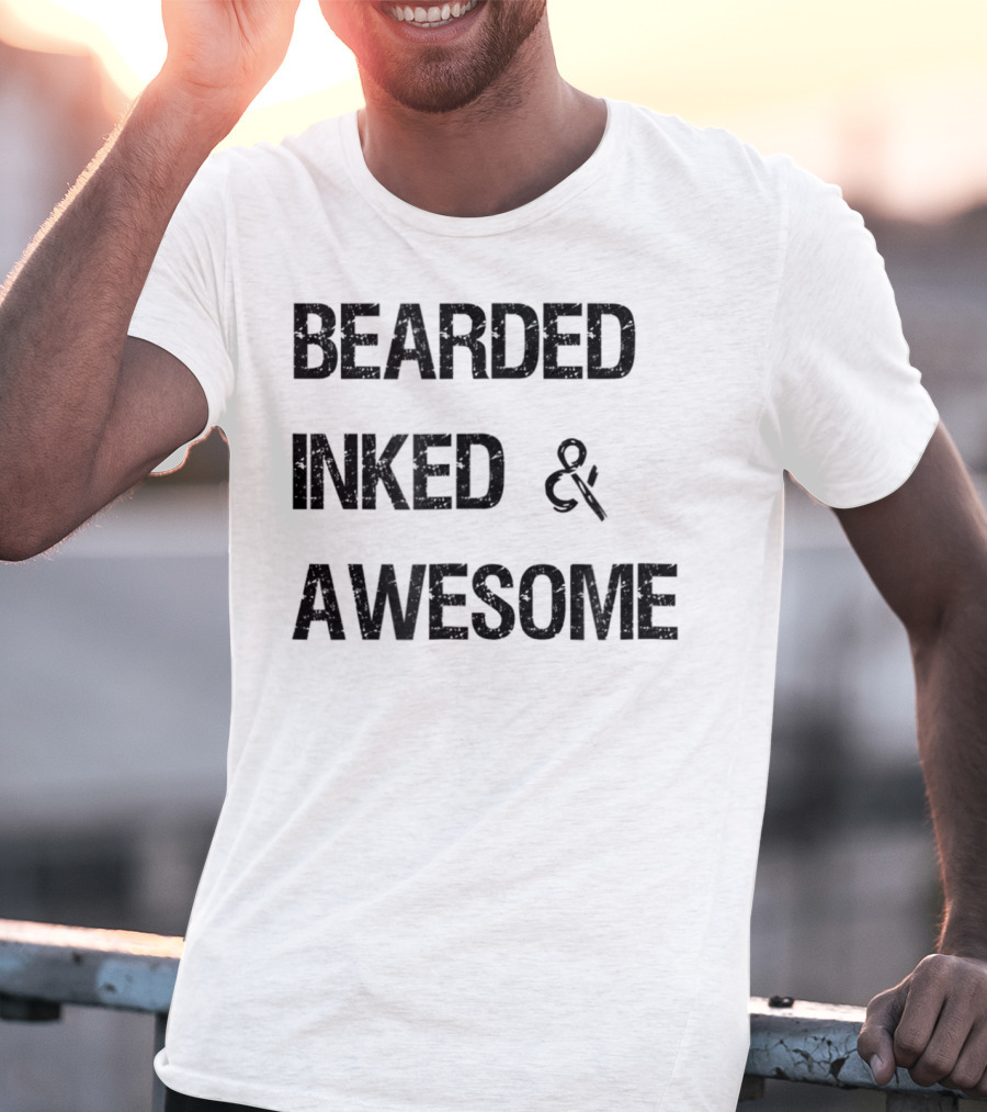 Bearded Inked And Awesome Christmas Husbands18 T-Shirt