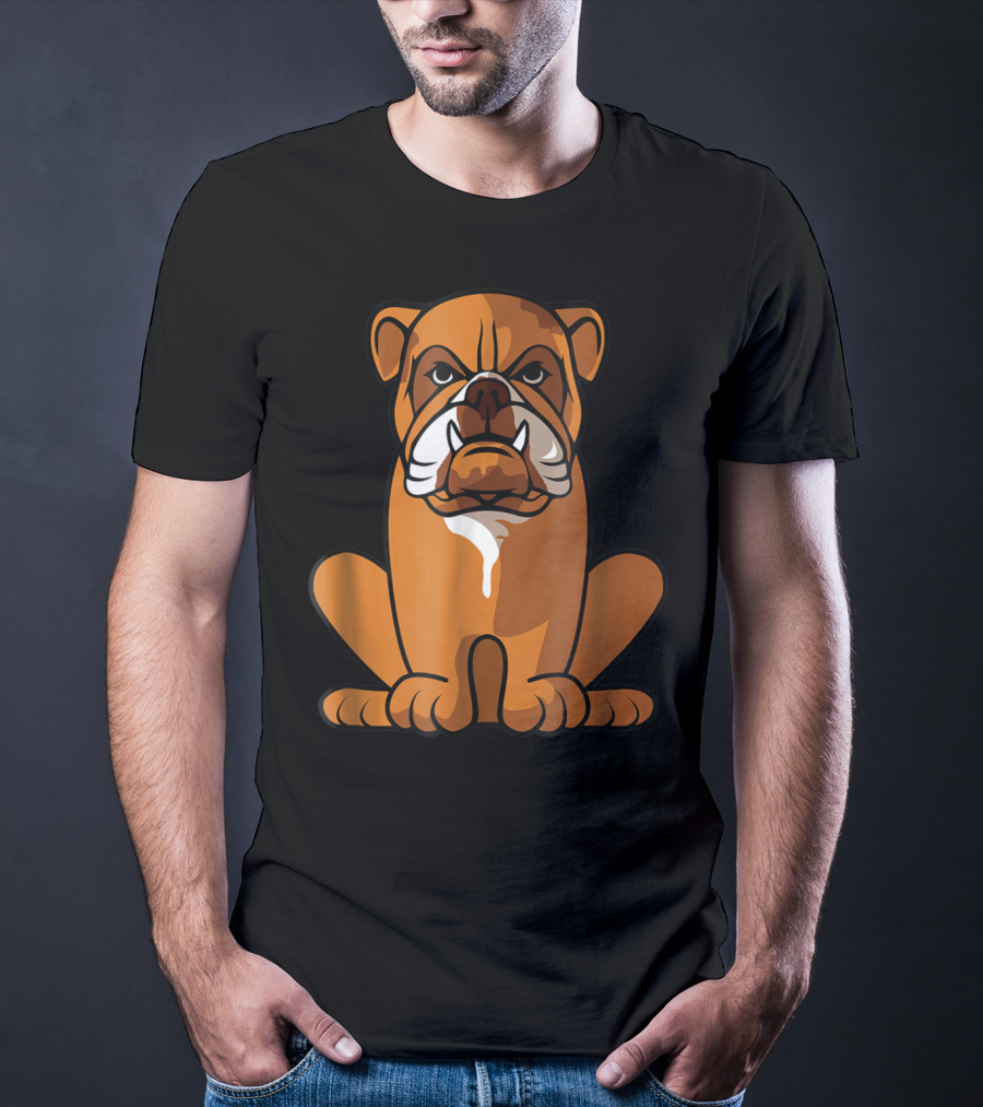 Bulldog Sitting And Waiting For The Holidays To Come T-Shirt