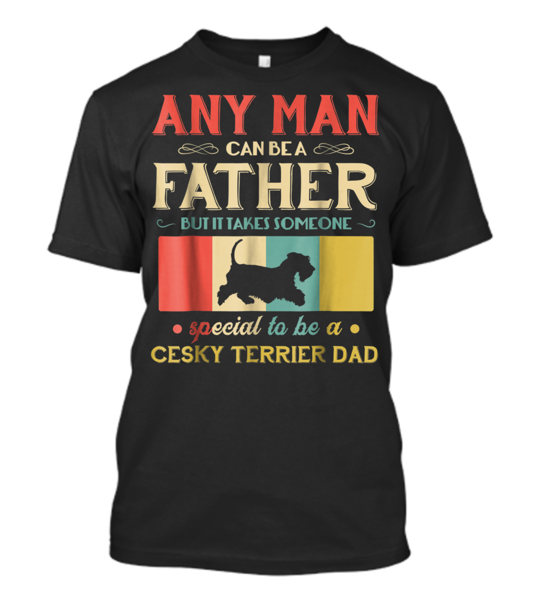Any Man Can Be A Father But It Takes Someone Special To Be A Cesky Terrier Dad T-Shirt