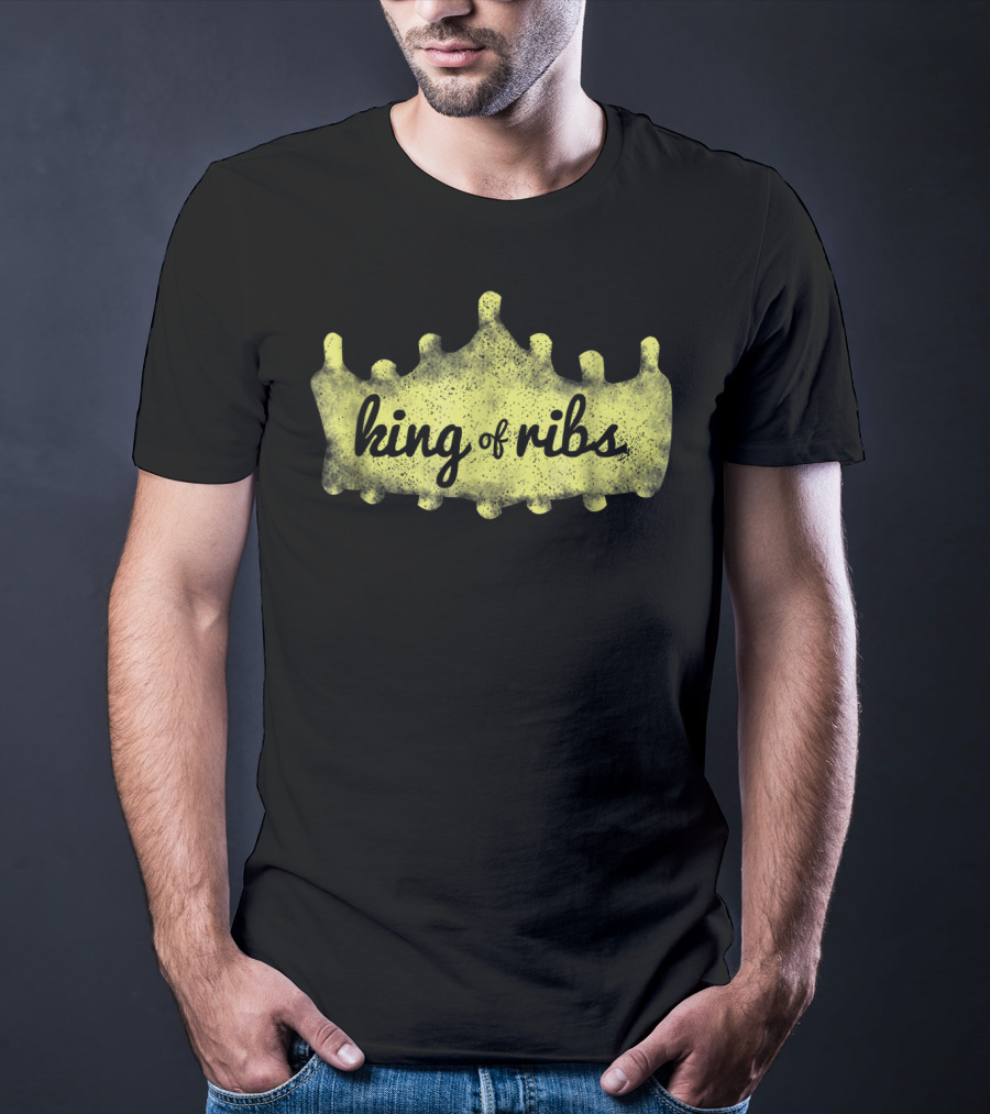King Of Ribs BBQ RIBS King Chef Funny Foodie Dad96 T-Shirt