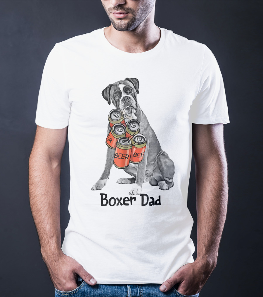 Boxer Dad Beer Can Fetcher T-Shirt