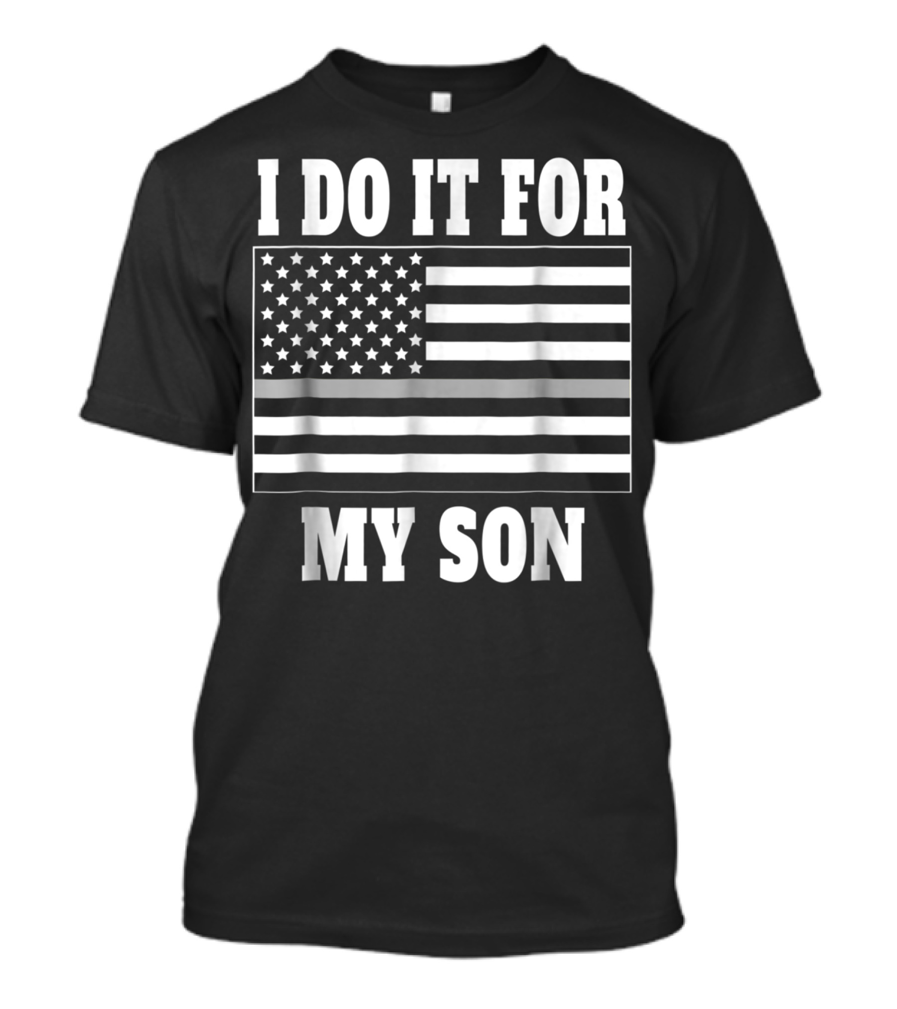 Corrections Officer Dad Thin Gray Line I Do It For My Son T-Shirt