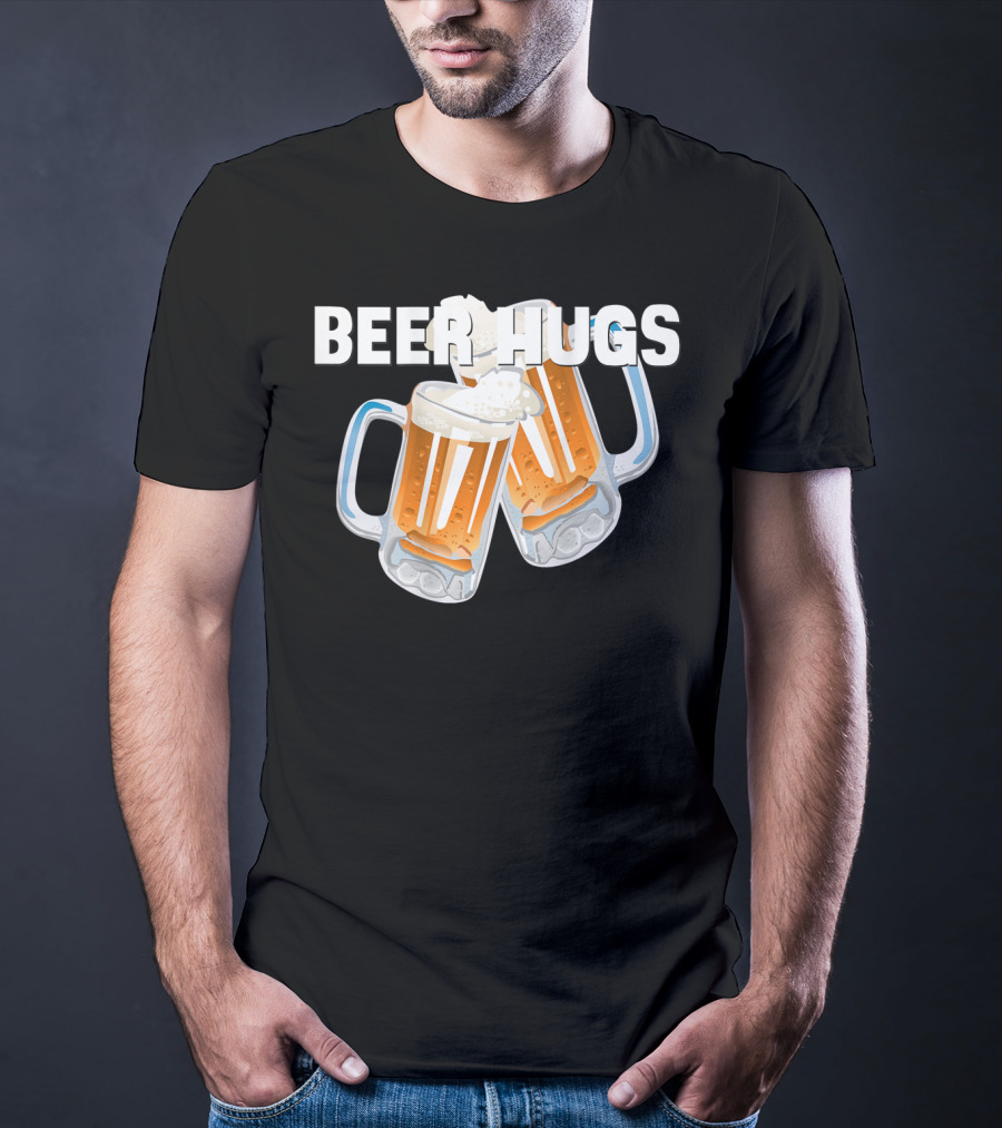 Beer Hugs Beer Drinking Dad Father Papa Husband35 T-Shirt