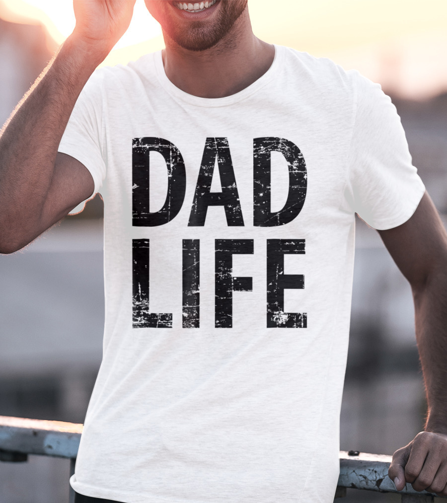 Dad Life Distressed Vintage Dark T-Shirt