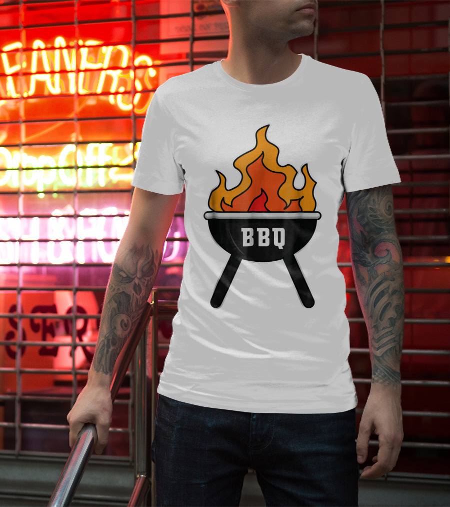 BBQ Pit Master Hot Flames Grilling Barbecue T-Shirt