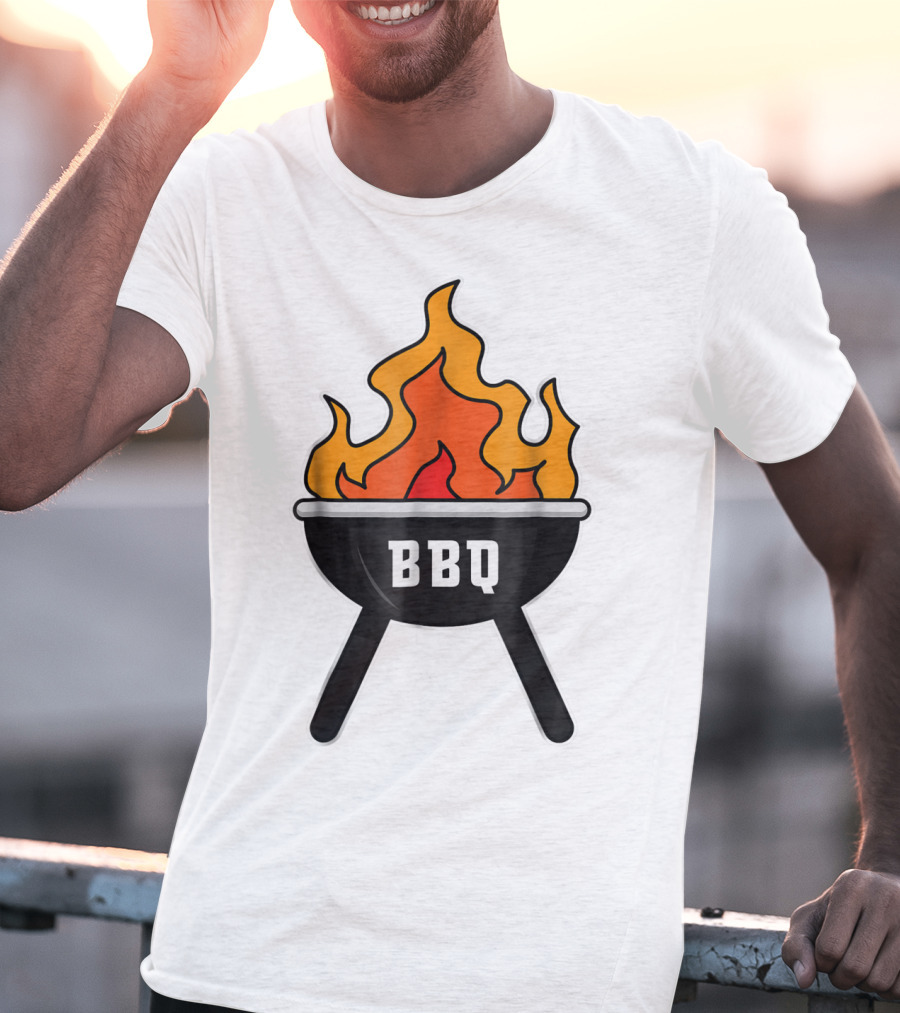 BBQ Pit Master Hot Flames Grilling Barbecue T-Shirt