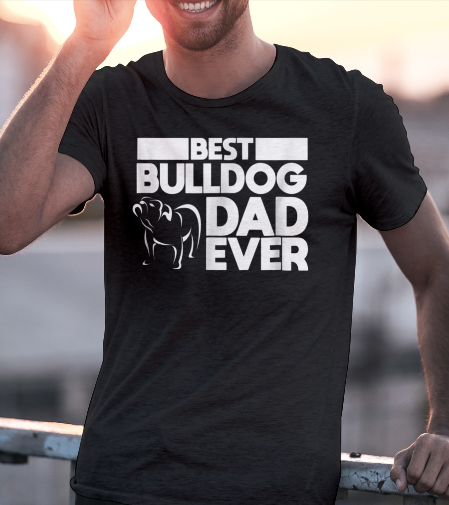 Best Bulldog Dad Ever Boys Frances American24 T-Shirt
