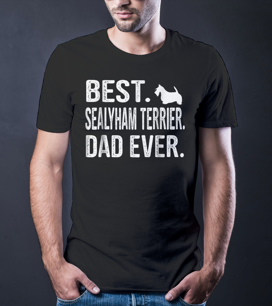 Best Sealyham Terrier Dad Ever With Terrier T-Shirt