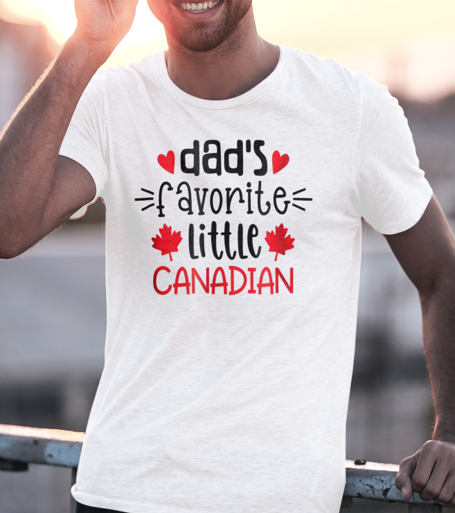 Dad's Favorite Little Canadian Boys Kids Canada Day T-Shirt