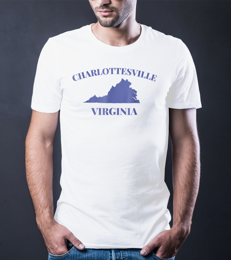 Charlottesville Virginia State Map Parent University USA87 T-Shirt