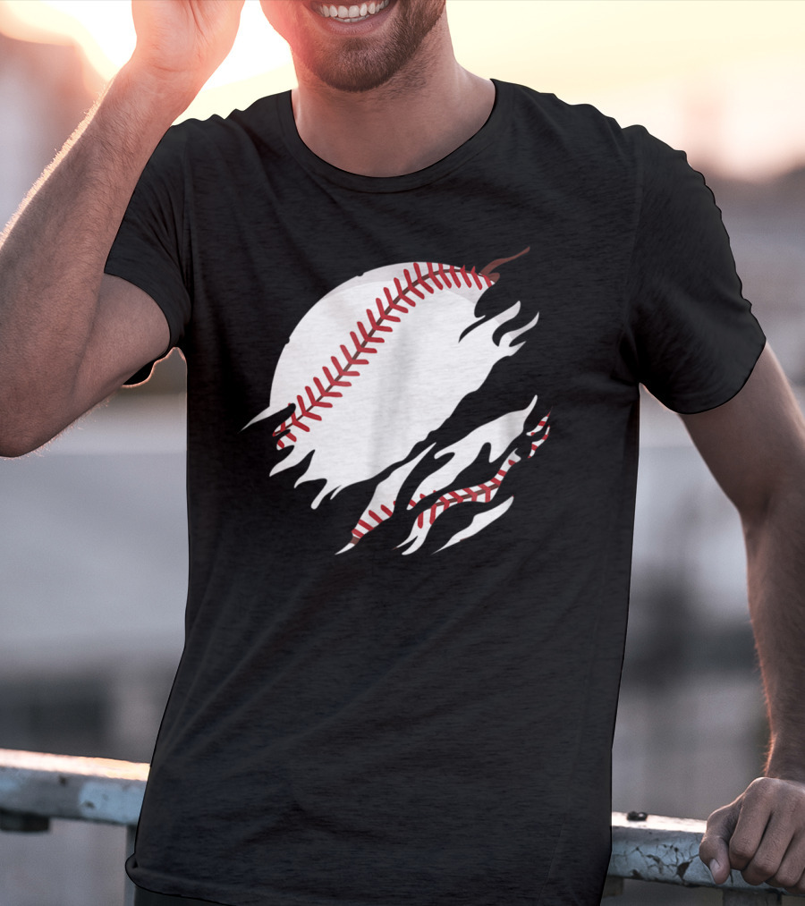 Baseball In Me Basketball Inside Me TSh36 Baseball Tears T-Shirt