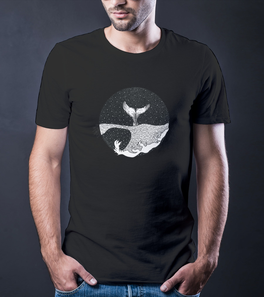 Ambition 1081216 Whale Tail Ocean Stars T-Shirt