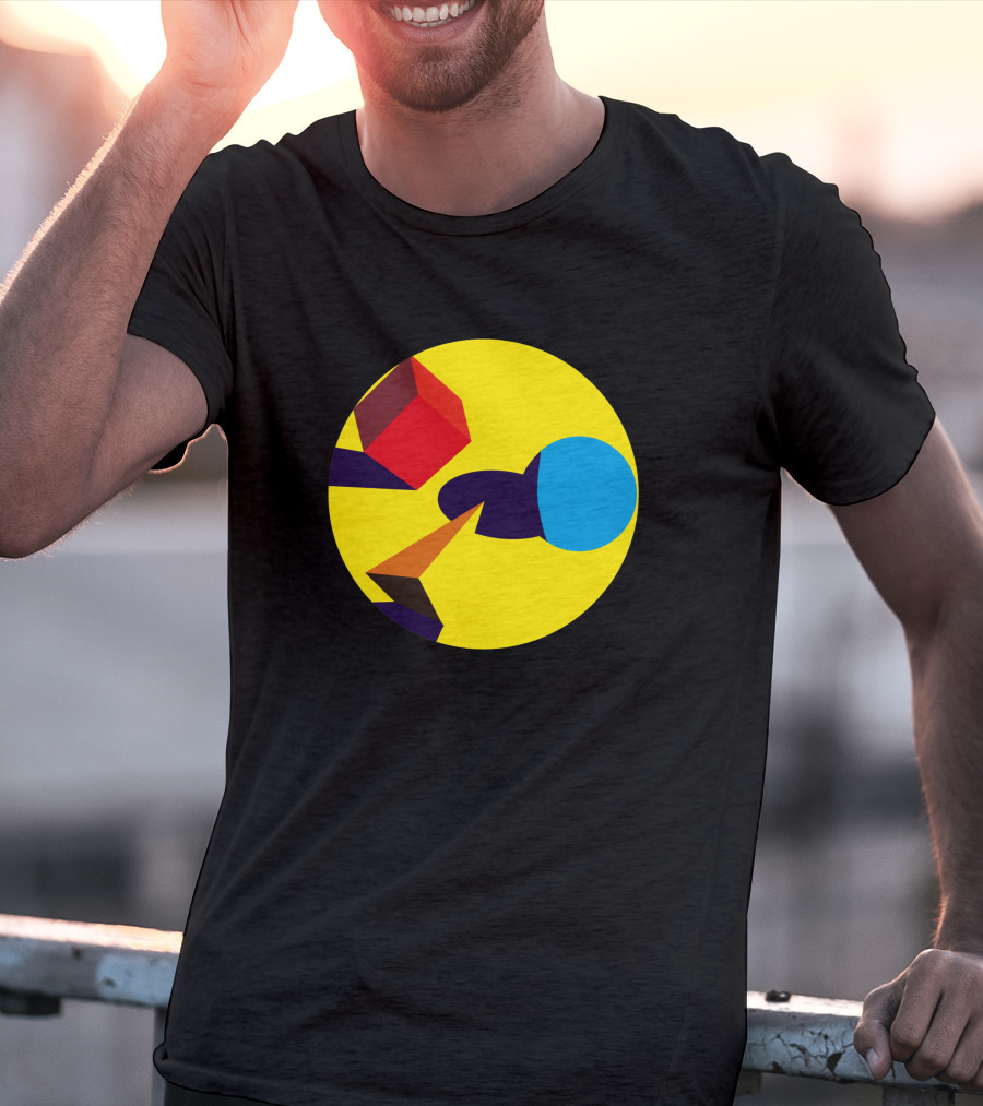 Bauhausian Forms Abstract Geometry 704928 Yellow Circle T-Shirt