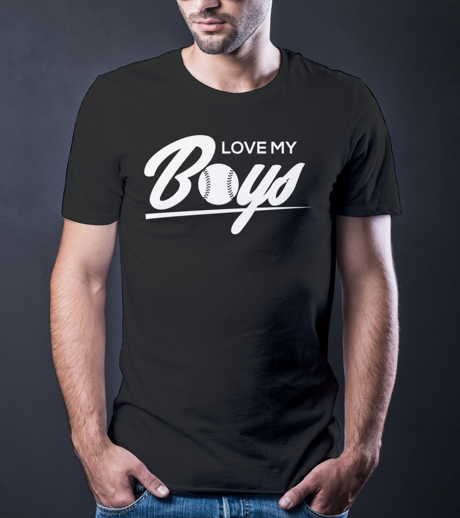 Father Mother Love My Boys Baseball Softball T-Shirt